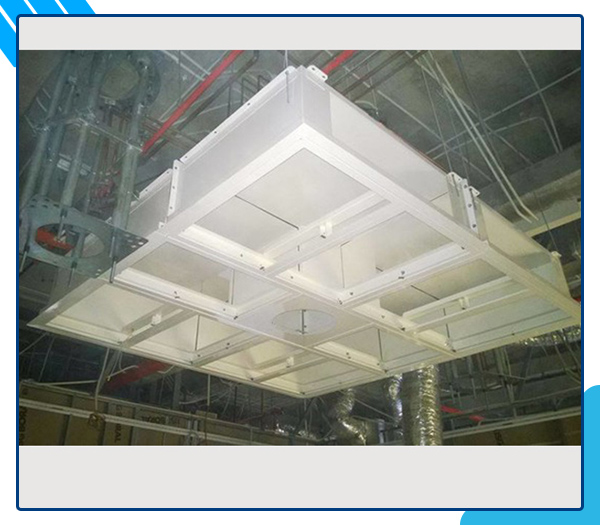 Operation room laminar flow ceiling construction